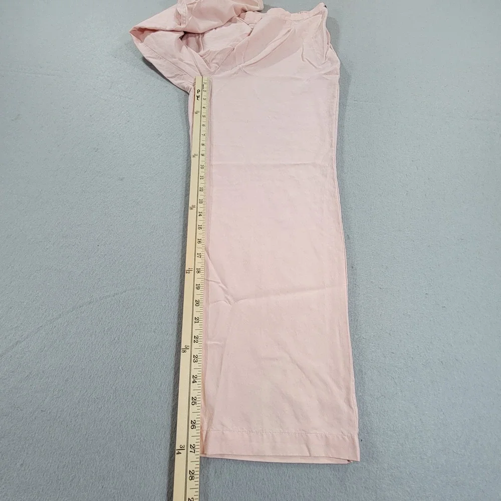 Tropical Al Silk Straight Leg Pants Women's Petite Large Pink Resort Coastal - Picture 5 of 10